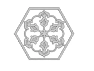 hexagon motif 3D print model