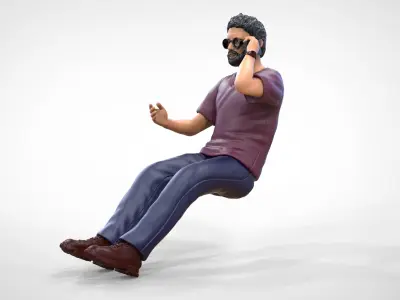 N6 Construction worker passenger 3D print model