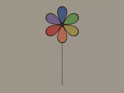 Flower Spinner 3D model