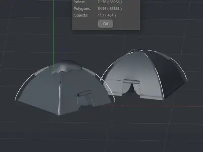cartoon snow tent 3D model