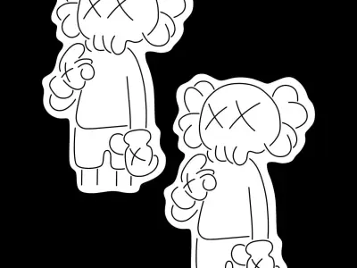 Kaws Neon Sign 3D model order
