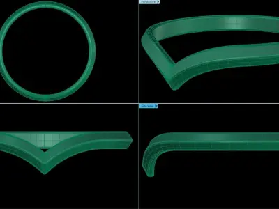 V Shape Nesting Ring 3D print model