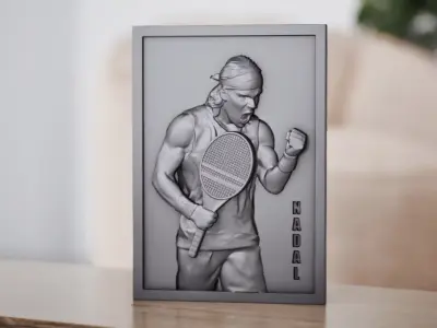 Rafael Nadal spanish tennis champion 3D print model
