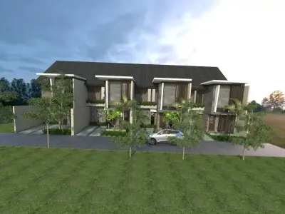 minimalist house design outdoor 3D print model