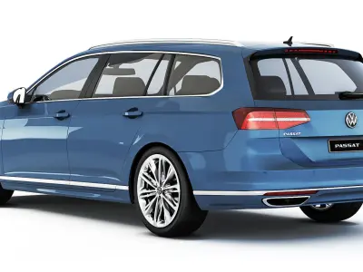 Volkswagen Passat B8 Variant R-Line 2015 3D model