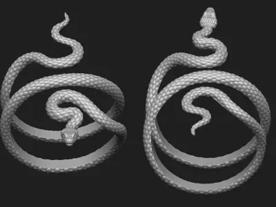 Snake Bracelet Thick Version 3D print model