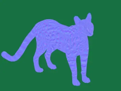 Savannah Cat Low-poly 3D model