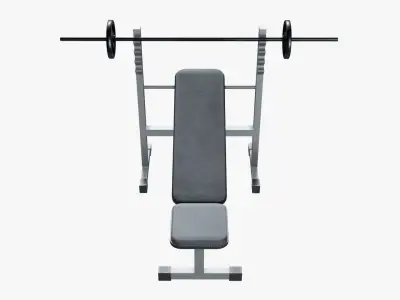Incline Bench Press Low-poly 3D model