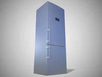 Modern Refrigerator Gray - Updated for 2021 Low-poly 3D model