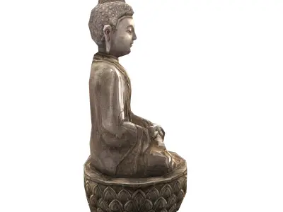 Buddha Stylized Zen Statue for mobile Low-poly 3D model
