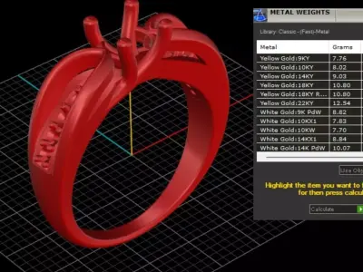 ring woman 3D print model 18