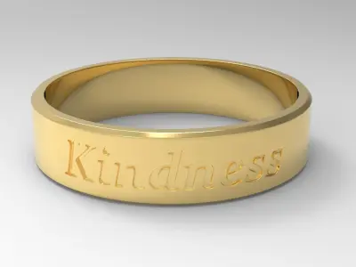 Kindness Ring Gold 3D print model