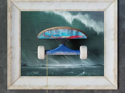 Skate Frame Decor 3D model