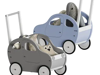 Toddler Push Car Walker 3D model