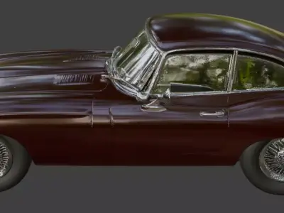 1961 Jaguar E-Type 3D Printable Model 3D print model