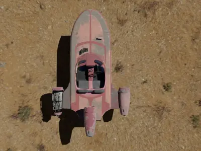 landspeeder star wars 3D model