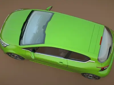 Generic car v12 Low-poly 3D model