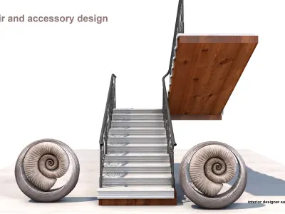 stairs 3dmodel stair and accessory design 3D model