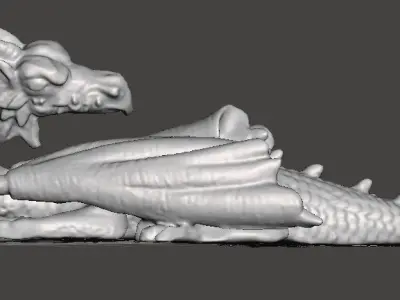 dragon that can be fixed to wall 3D model