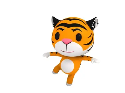 Rigged Tiger 3D model