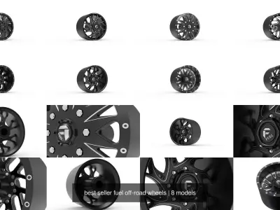best seller fuel off-road wheels 3D Model Pack