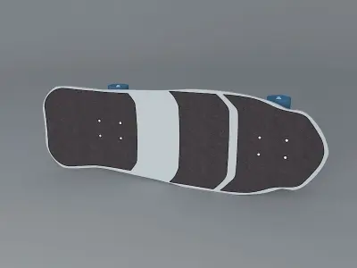 1985 Tracker Lester Kasai Clown complete skateboard Free 3D model