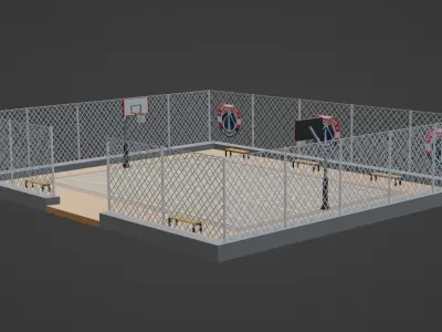 Basketball Stadium - Washington Wizards Low-poly 3D model