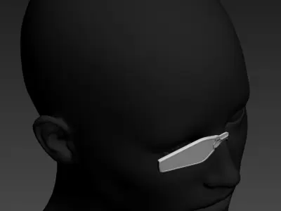 HighPoly Set of two Monocle for right and left eye 3D model