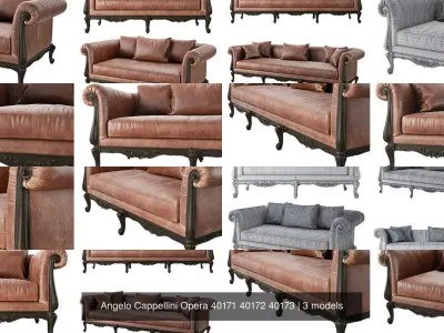 Angelo Cappellini Opera 40171 40172 40173 3D Model Pack