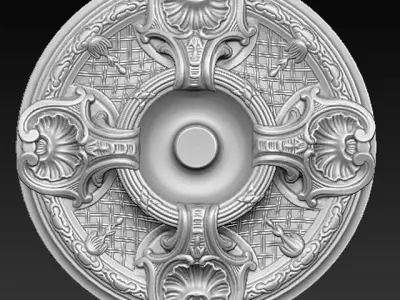 Ceiling Relief 5  3D model 3D print model