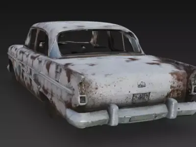 Old Rugged Car 3D model