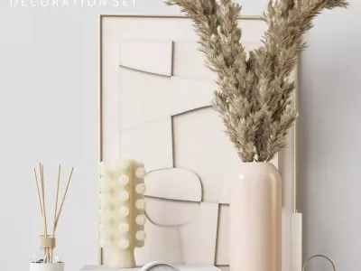 Decorative set 3D model 10