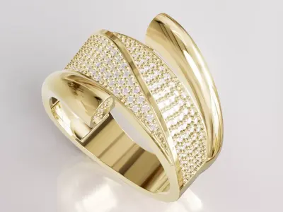 Jewelry Diamond Ring Model RG40 Free 3D print model