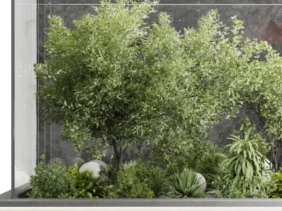 Plants Behind Galss 04 - indoor garden set 400 Low-poly 3D model