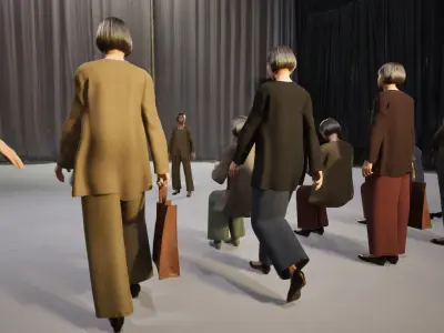 Modular Character - Asian Smart Casual Woman - FH2 Low-poly 3D model