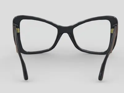  Butterfly Glasses Low Poly PBR Realistic  Low-poly 3D model