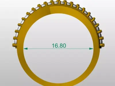 Aurora Band Ring 3D print model