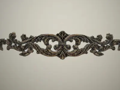 Luxurious Bronze Ornament Low-poly 3D model