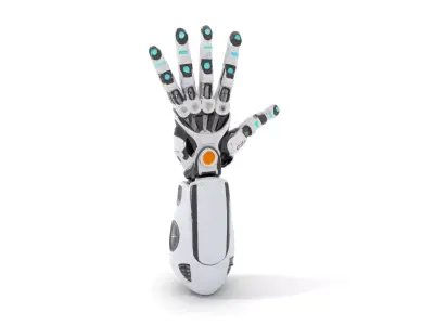 Futuristic Robotic Hand Model Pack Low-poly 3D model