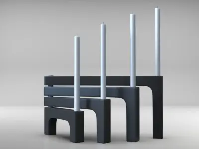 Candle Holders set - Candle Sticks - Decoration - 15 pcs 3D model