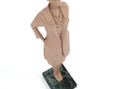 The lady in the coat 3D model