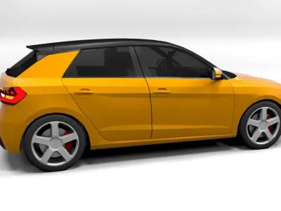 AUDI A1 2019 LOWPOLY Low-poly 3D model