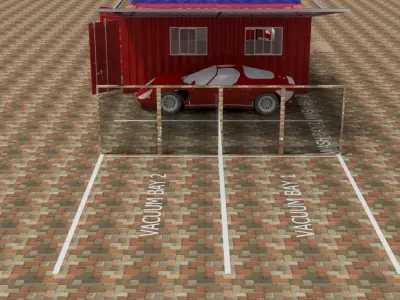 Car Wash Bay 3D model