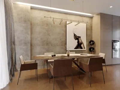living room 3D model 24
