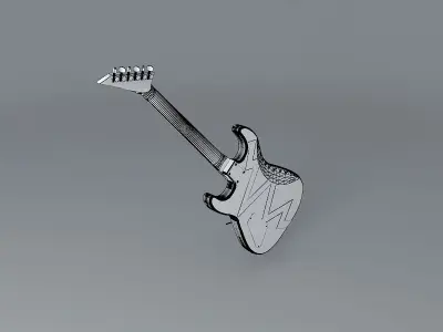Jackson Steve Lynch model guitar Free 3D model