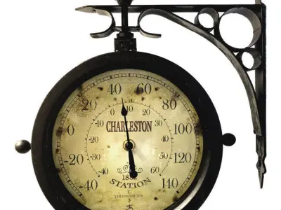 Charleston Outdoor Wall Clock 3D model