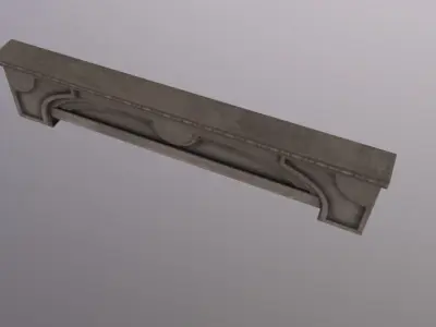 Wall Top City Low-poly 3D model