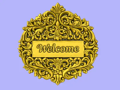 WELCOME BAS RELIEF 3D model