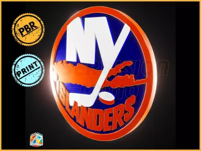 New York Islanders logo - Cinematic - 3D print 3D model