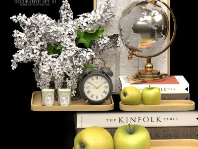 decorative set 01 3D model